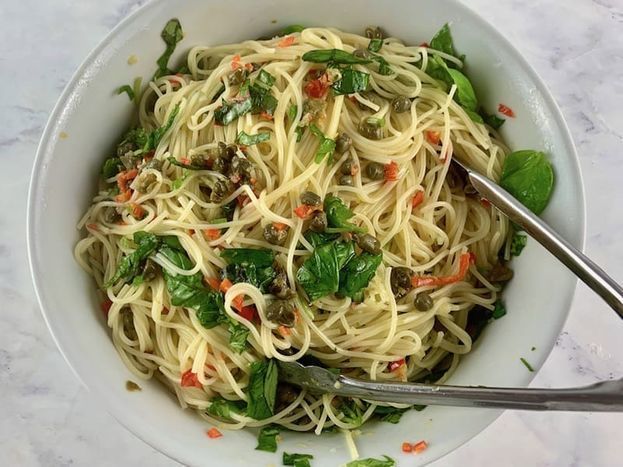 Lemon Parsley Capellini Salad
