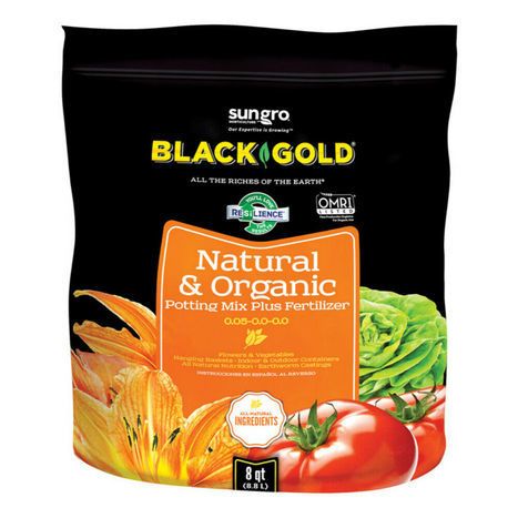 Black Gold Natural Organic Potting Soil - 8 Quarts