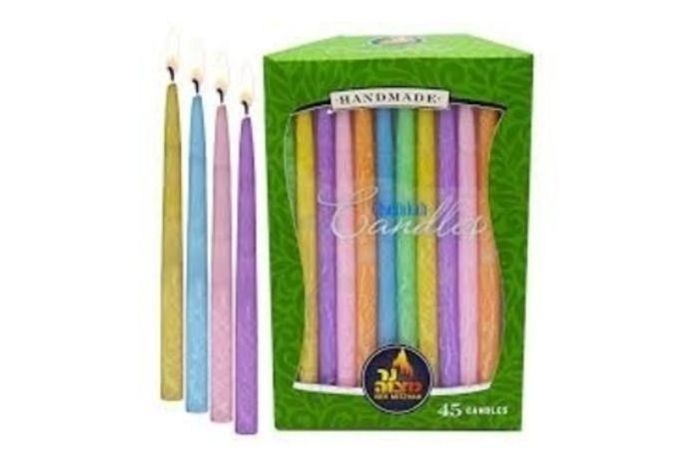 Ner Mitzvah Handmade Chanukah Candles - 45 Count