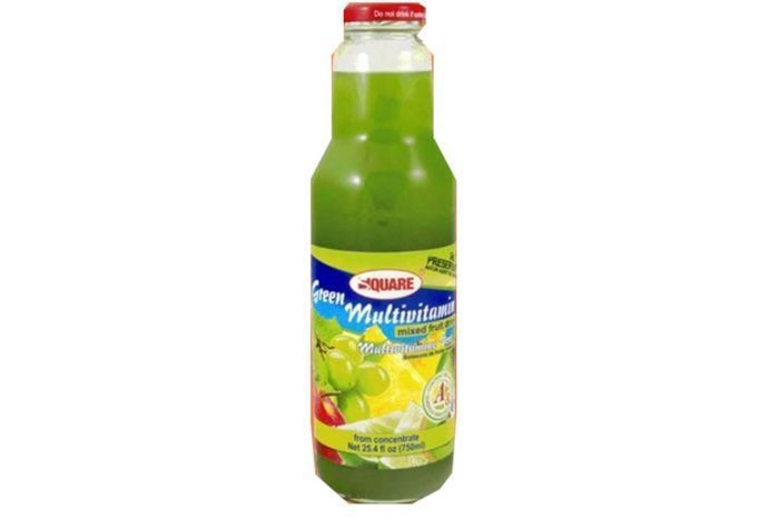Square Green Multi Vitamin Mixed Fruit Drink - 750 Milliliters